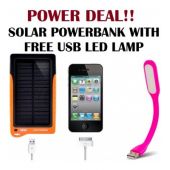 Power Deal  Solar PowerBank 7200Mah With Free USB 